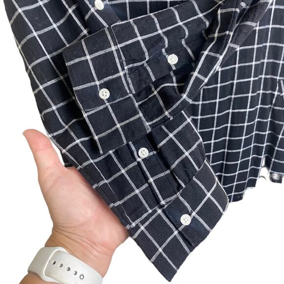 Soft Joie Eguine Black White Plaid Dress Cotton Size S - Picture 5 of 8